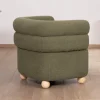 Meuble House Petite chauffeuse style retro "Wala" en tissu vert kaki Clearance