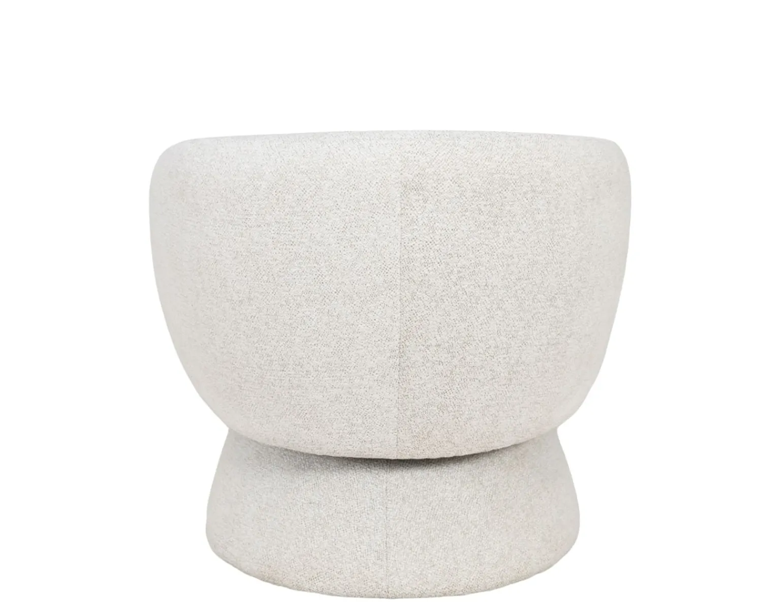 Meuble House Petit fauteuil lounge en tissu bouclette blanc cassé "Sweet Culture" design enveloppant Hot