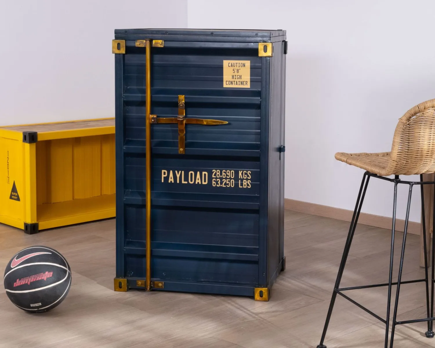 Meuble House Petit meuble de bar modulable esprit conteneur "Crazy" New