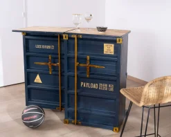 Meuble House Petit meuble de bar modulable esprit conteneur