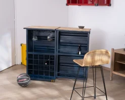 Meuble House Petit meuble de bar modulable esprit conteneur