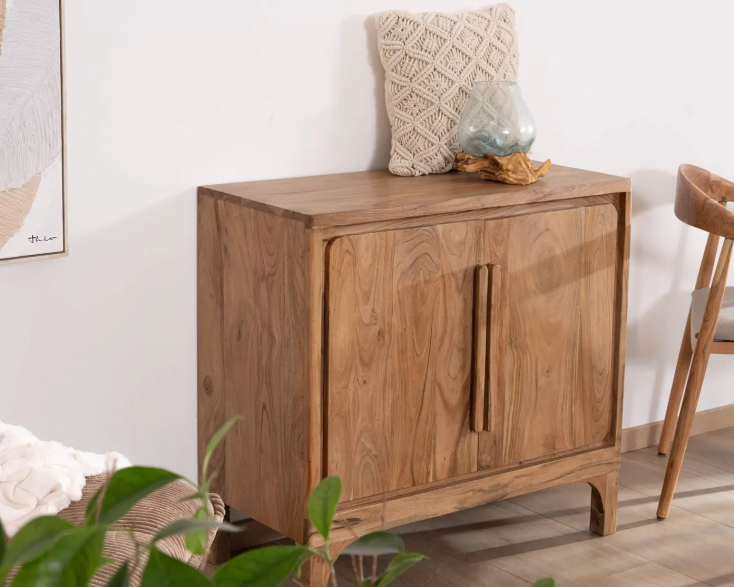 Meuble House Petit rangement à 2 portes en acacia "Melody" Outlet
