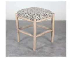 Meuble House Pouf carré en tissu "Clothaire"