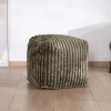 Meuble House Pouf cubique en velours côtelé kaki "Lizard" Hot