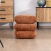 Meuble House Pouf 3 niveaux pivotants design organique en tissu tramé cuivré « Flow » esprit rétro chic Sale