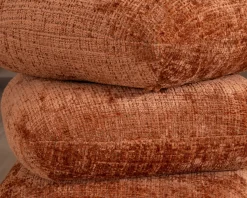 Meuble House Pouf 3 niveaux pivotants design organique en tissu tramé cuivré « Flow » esprit rétro chic Sale