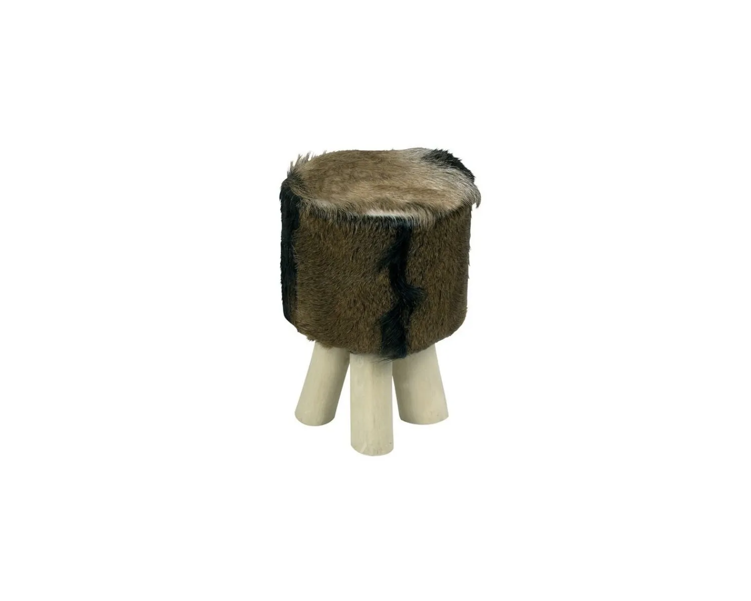 Meuble House Pouf rond marron "Farmer"