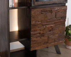 Meuble House Rangement design en bois et métal 