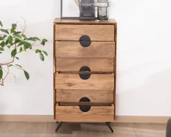 Meuble House Rangement vertical en acacia 6 tiroirs "Spot" Online
