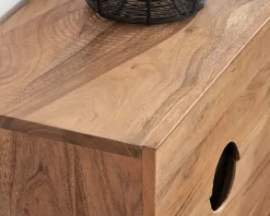 Meuble House Rangement vertical en acacia 6 tiroirs