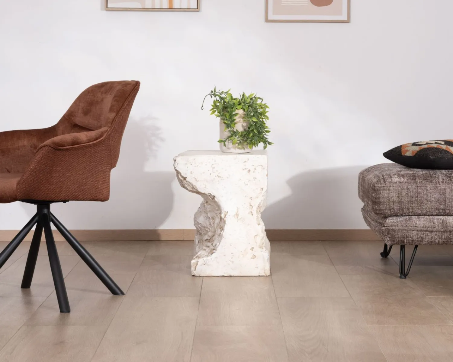Meuble House Sellette design minéral naturel "Tinos" en oxyde de magnésium Discount