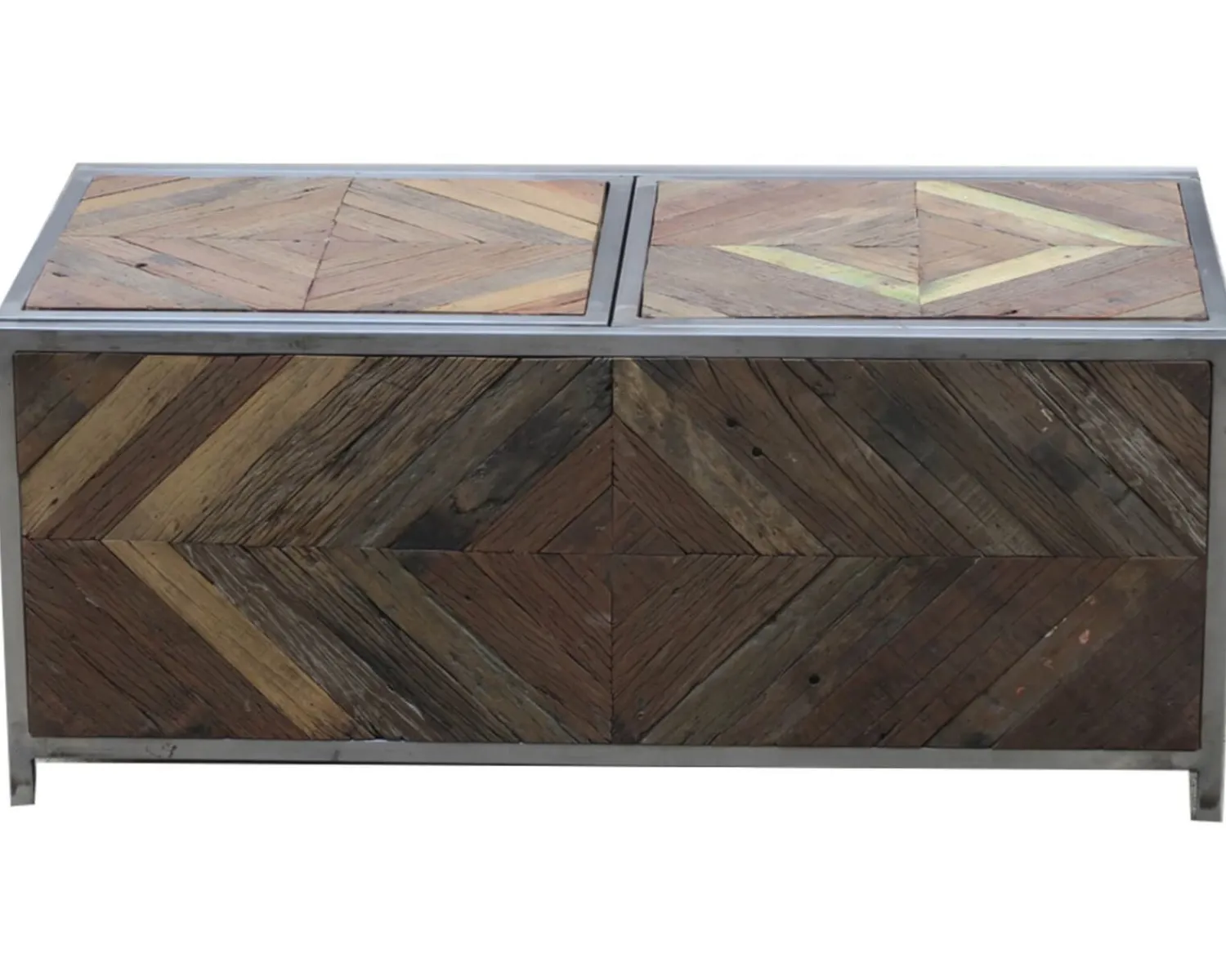 Meuble House Table basse bar métal et bois industriel 100cm "Wood" Hot