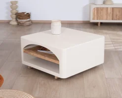Meuble House Table basse carrée design organique aspect béton sablé 