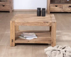 Meuble House Table basse carrée à double plateau 