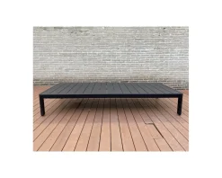 Meuble House Table basse contemporaine aluminium anthracite "Blois" spécial jardin Clearance