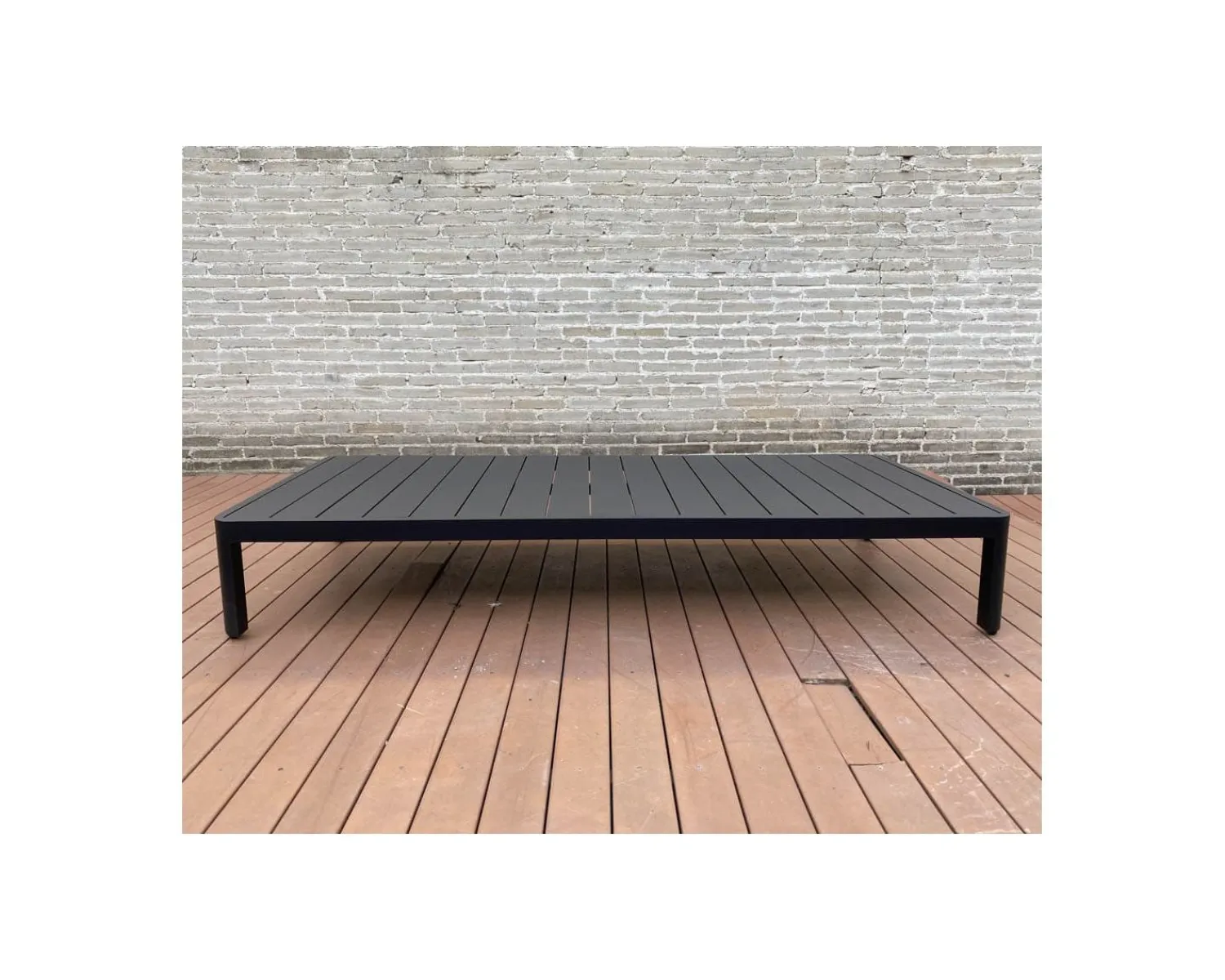 Meuble House Table basse contemporaine aluminium anthracite "Blois" spécial jardin Clearance