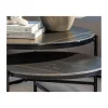 Meuble House Table basse design noire plateau céramique et structure 3 pieds "Sokha Beach" diamètre 126 cm Best