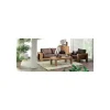 Meuble House Table basse double plateau en chêne massif huilé "Lodge Casita" 120cm Outlet