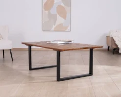 Meuble House Table basse en bois recyclé et pieds métal noir