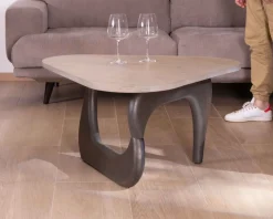 Meuble House Table basse en manguier massif plateau triangulaire "Pop Vintage" Online