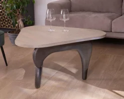 Meuble House Table basse en manguier massif plateau triangulaire