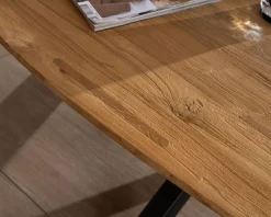 Meuble House Table basse forme bateau en teck naturel