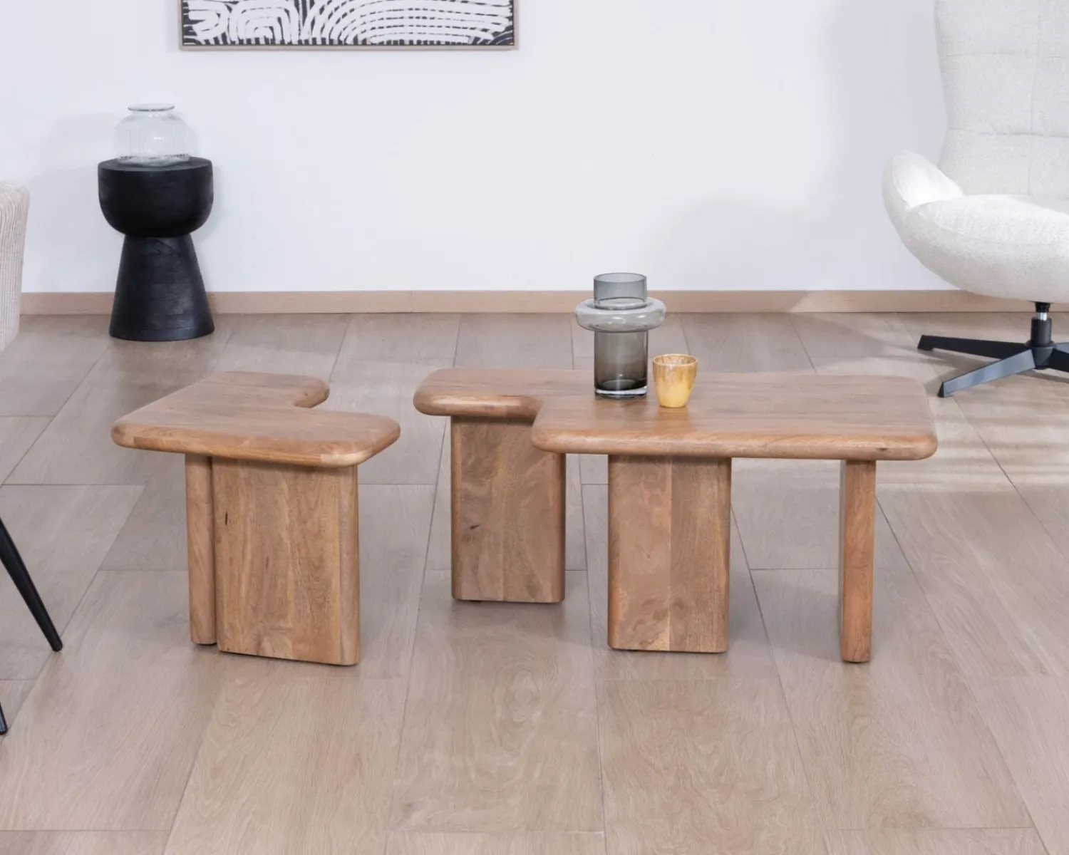 Meuble House Table basse modulable en manguier "Naura" esprit organique Discount