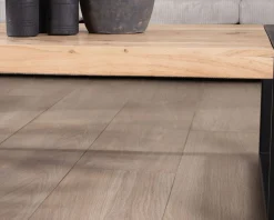 Meuble House Table basse rectangle de style industriel métal et bois