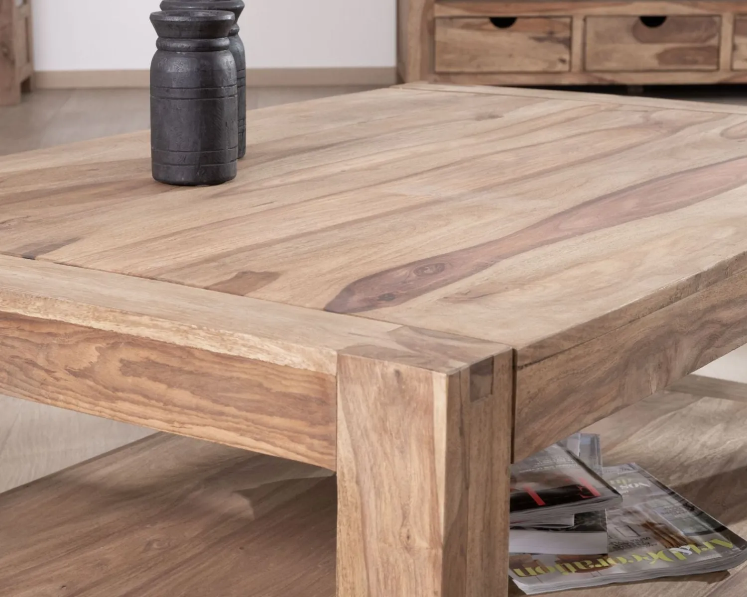 Meuble House Table basse rectangle à double plateau "Kalanohé" en palissandre Sale