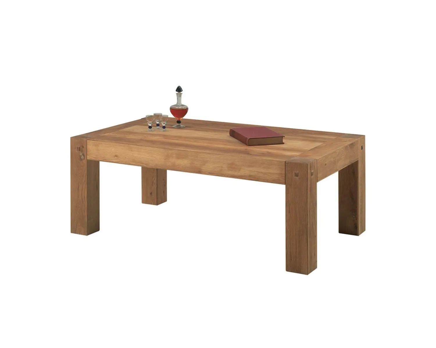 Meuble House Table basse rectangulaire en chêne massif huilé "Lodge Casita" Outlet