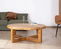 Meuble House Table basse ronde 110 cm en teck 