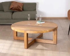 Meuble House Table basse ronde 110 cm en teck 