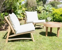 Meuble House Table basse ronde en bois de suar