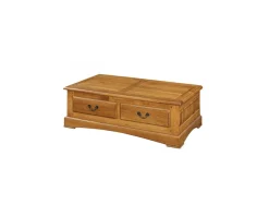 Meuble House Table basse 2 tiroirs chêne massif "Antique" Hot