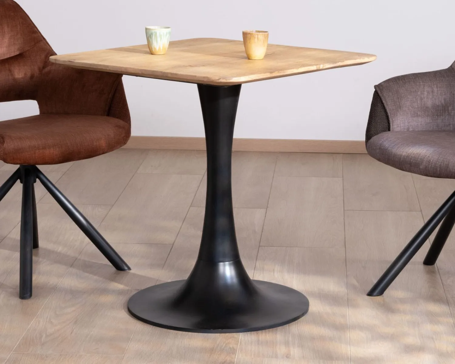 Meuble House Table carrée esprit bistrot en manguier naturel "Piccadilly" 70 cm Clearance