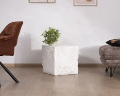 Meuble House Table d'appoint design cube en oxyde de magnésium 
