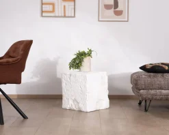 Meuble House Table d'appoint design cube en oxyde de magnésium 
