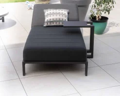 Meuble House Table d'appoint design en aluminium gris anthracite