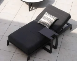 Meuble House Table d'appoint design en aluminium gris anthracite