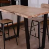 Meuble House Table de bar 150x90 métal et acacia massif naturel "Jaffna"