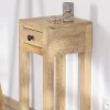 Meuble House Table de chevet haute ou sellette avec 1 tiroir "Manoha" en manguier H 70 cm Clearance