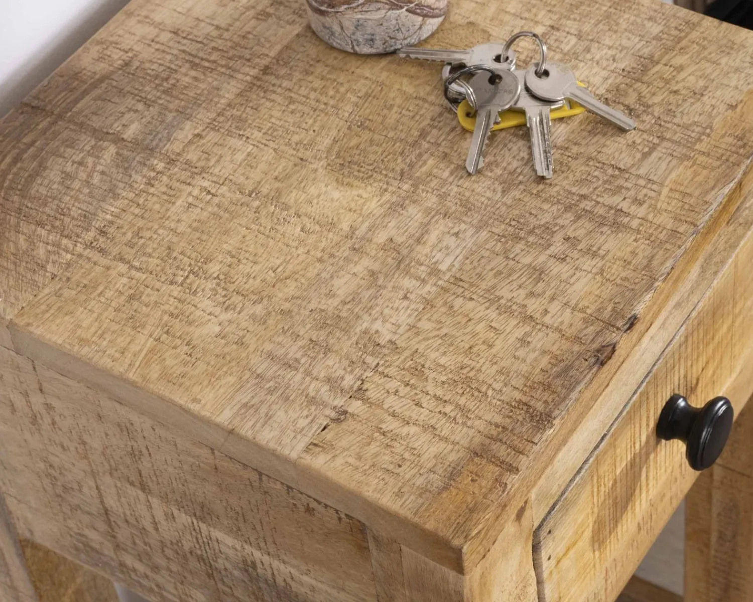 Meuble House Table de chevet haute ou sellette avec 1 tiroir "Manoha" en manguier H 70 cm Clearance