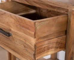 Meuble House Table de chevet ou d'appoint en acacia avec tiroir