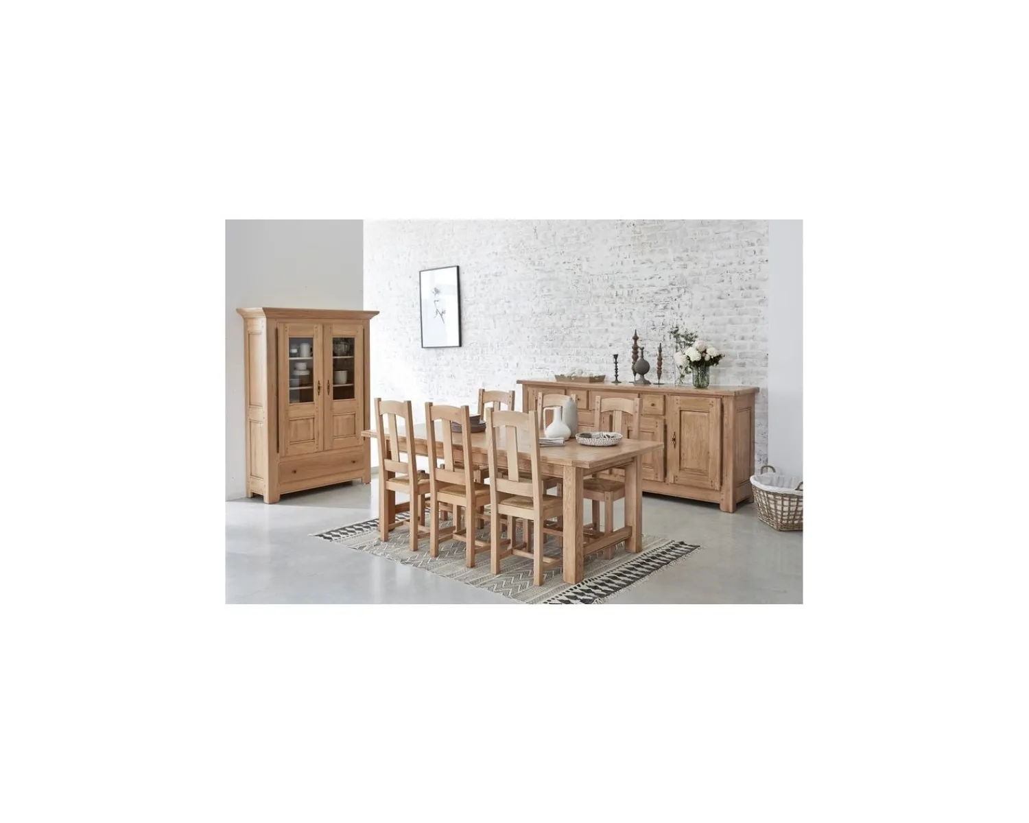Meuble House Table de ferme chêne massif 210 cm "Artisan" Online