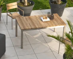 Meuble House Table de jardin extensible 160 à 220 cm design contemporain 