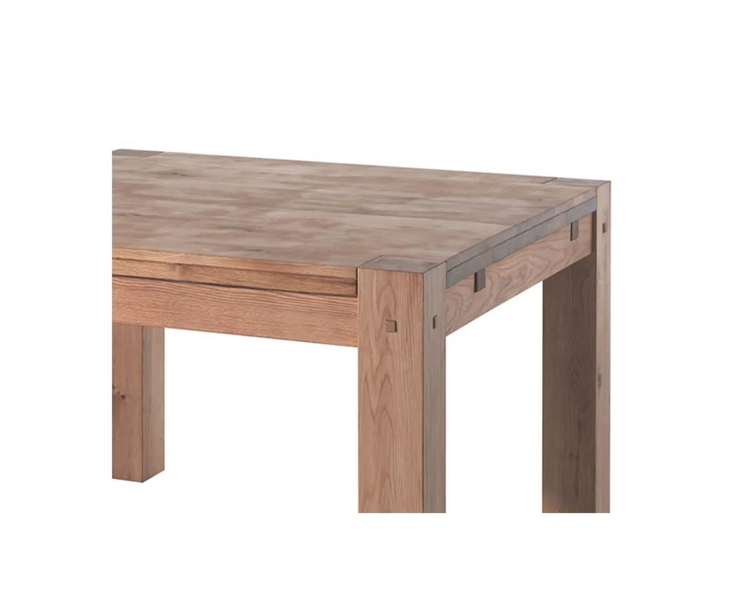 Meuble House Table de repas carrée en chêne massif huilé "Lodge Casita" 120x120 cm Discount