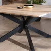 Meuble House Table de repas carrée extensible style industriel manguier et métal "Haden" 140x140-220cm Hot