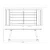 Meuble House Table de repas 240cm "Asia" bois massif et plateau rectangulaire Best