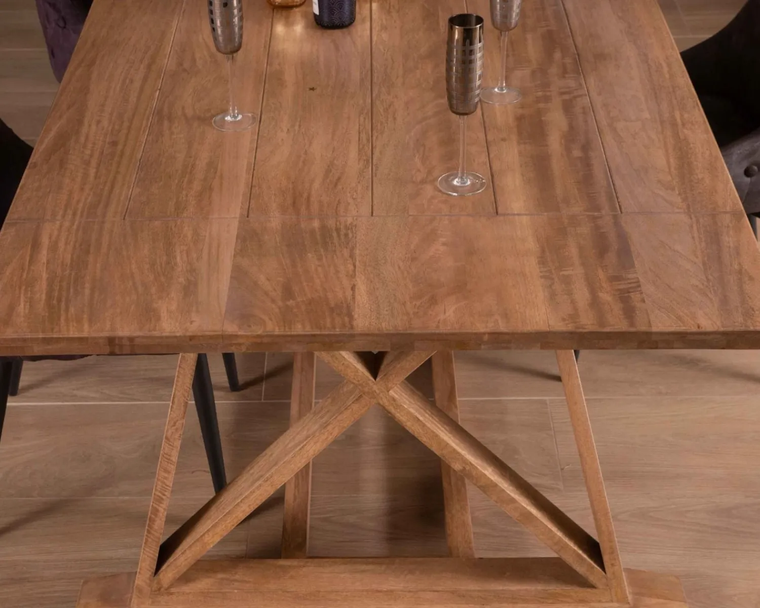 Meuble House Table de repas 240cm "Asia" bois massif et plateau rectangulaire Best