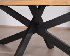 Meuble House Table de repas 200 cm plateau en manguier bords naturels